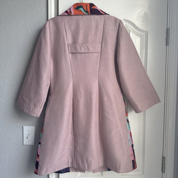 Emily in Paris style Bendita Seas Shoe Novelty Print 60s Style Designer Jacket - Picture 6 of 7